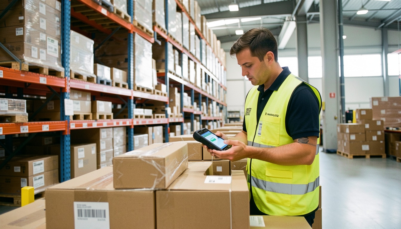 Traçabilité logistique par code-barres en entrepôt